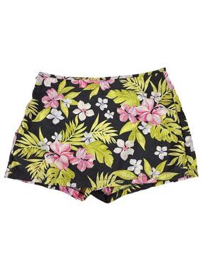 Catalina Womens Swim Bottom Skort Size 12 14 Skirt Short Hawaiian Print Damage